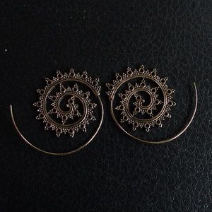 spiral design earrings